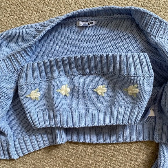 Knit Coord Set: Cardigan, Tube Top, and Skirt Size XS - Fashion Nova - Picture 7 of 15